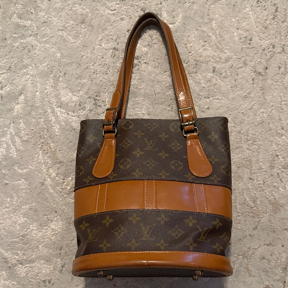 Louis Vuitton Brown and Tan Monogram Tote